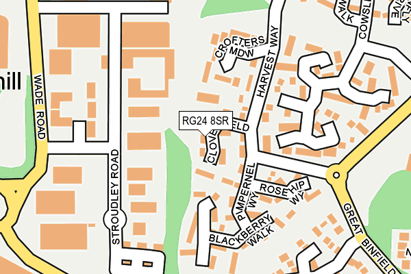 RG24 8SR map - OS OpenMap – Local (Ordnance Survey)