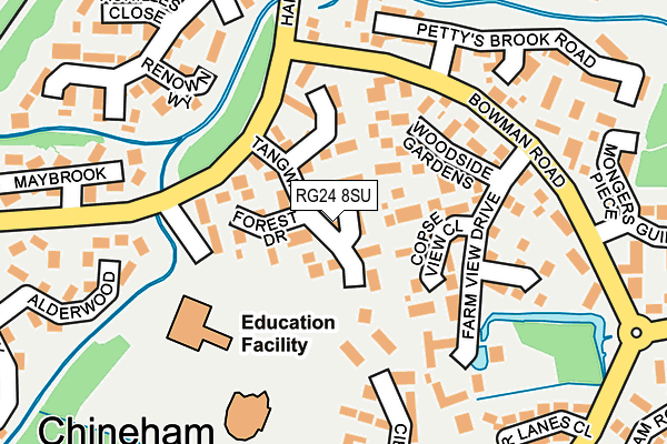 RG24 8SU map - OS OpenMap – Local (Ordnance Survey)