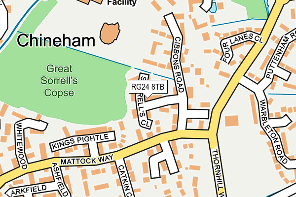 RG24 8TB map - OS OpenMap – Local (Ordnance Survey)