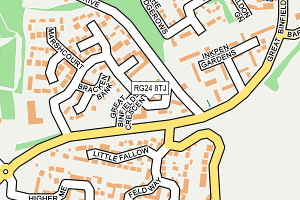 RG24 8TJ map - OS OpenMap – Local (Ordnance Survey)