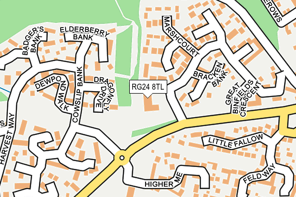 RG24 8TL map - OS OpenMap – Local (Ordnance Survey)