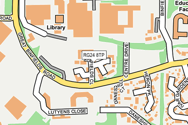 RG24 8TP map - OS OpenMap – Local (Ordnance Survey)