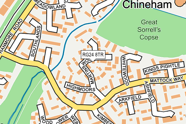 RG24 8TR map - OS OpenMap – Local (Ordnance Survey)