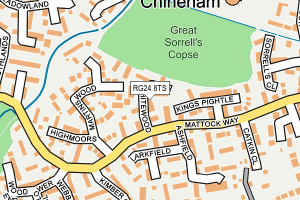 RG24 8TS map - OS OpenMap – Local (Ordnance Survey)