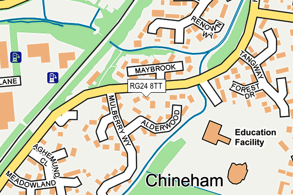 RG24 8TT map - OS OpenMap – Local (Ordnance Survey)