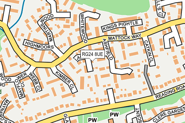 RG24 8UE map - OS OpenMap – Local (Ordnance Survey)