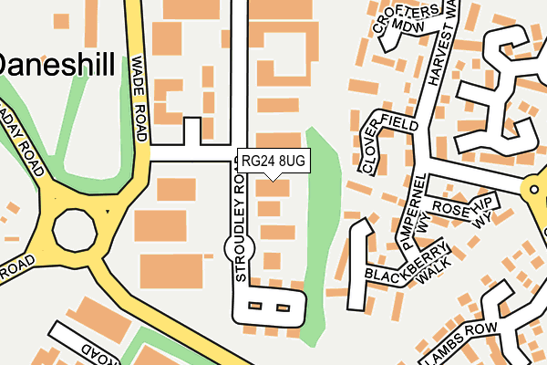 RG24 8UG map - OS OpenMap – Local (Ordnance Survey)