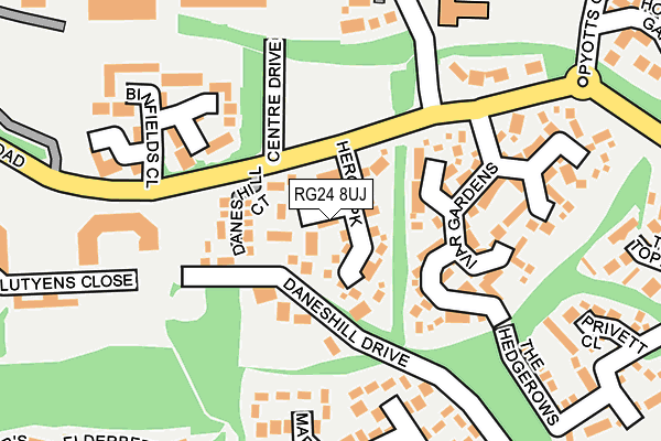 RG24 8UJ map - OS OpenMap – Local (Ordnance Survey)