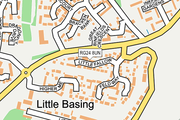 RG24 8UN map - OS OpenMap – Local (Ordnance Survey)