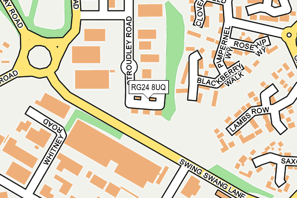 RG24 8UQ map - OS OpenMap – Local (Ordnance Survey)