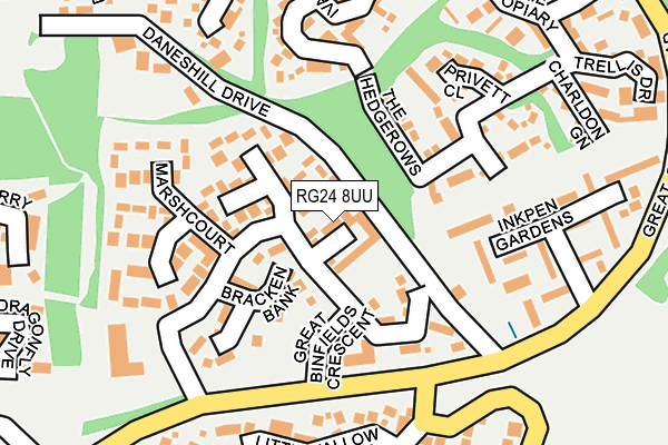 RG24 8UU map - OS OpenMap – Local (Ordnance Survey)