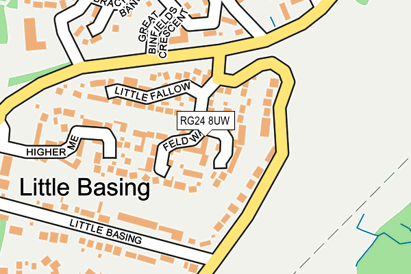 RG24 8UW map - OS OpenMap – Local (Ordnance Survey)