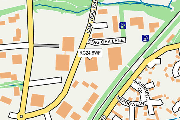 RG24 8WF map - OS OpenMap – Local (Ordnance Survey)