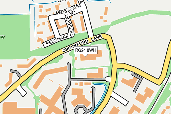 RG24 8WH map - OS OpenMap – Local (Ordnance Survey)