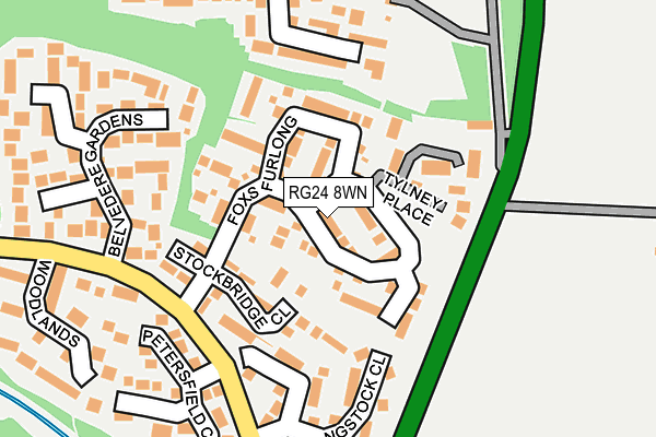 RG24 8WN map - OS OpenMap – Local (Ordnance Survey)