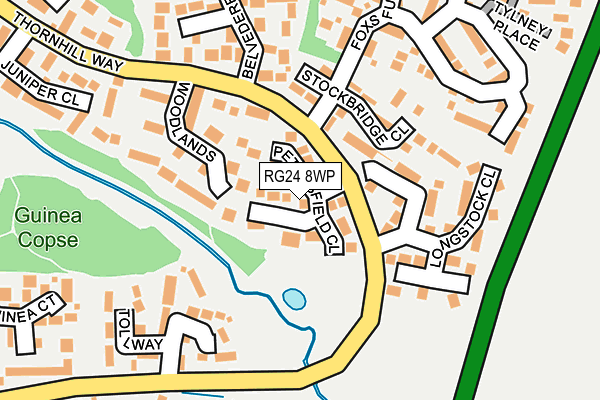 RG24 8WP map - OS OpenMap – Local (Ordnance Survey)
