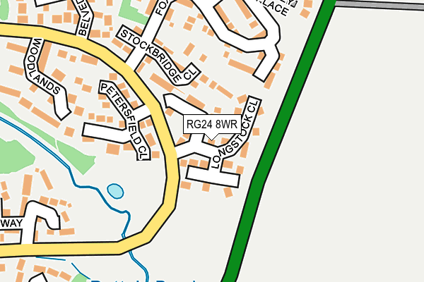 RG24 8WR map - OS OpenMap – Local (Ordnance Survey)