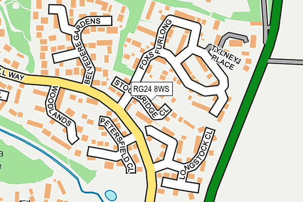 RG24 8WS map - OS OpenMap – Local (Ordnance Survey)