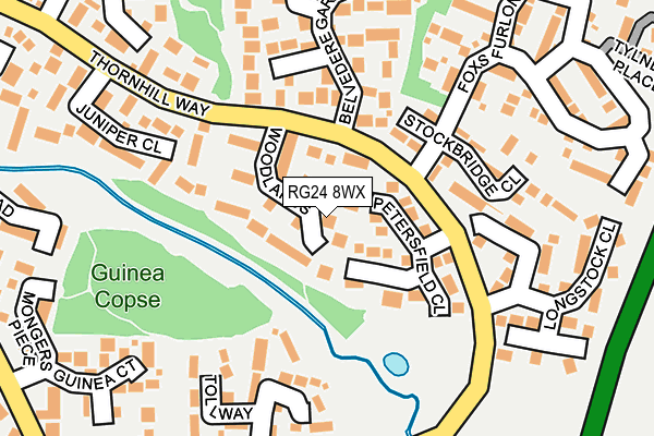RG24 8WX map - OS OpenMap – Local (Ordnance Survey)