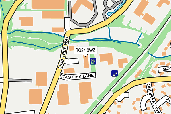 RG24 8WZ map - OS OpenMap – Local (Ordnance Survey)
