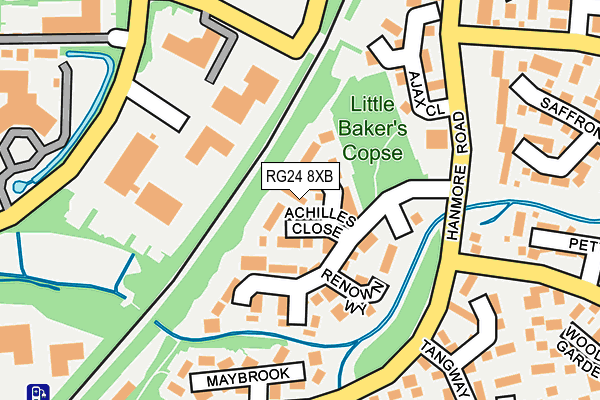 RG24 8XB map - OS OpenMap – Local (Ordnance Survey)