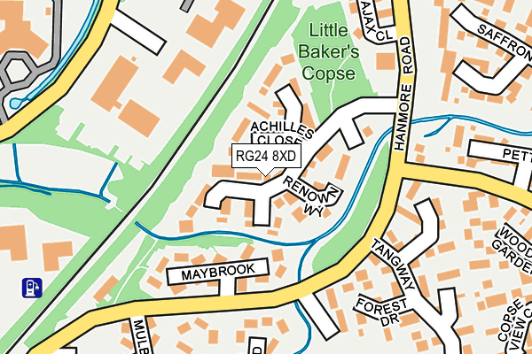 RG24 8XD map - OS OpenMap – Local (Ordnance Survey)