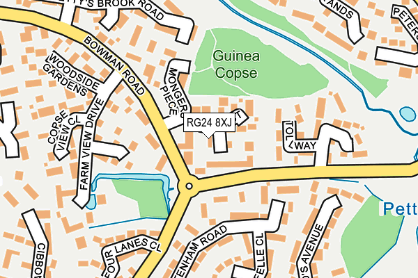RG24 8XJ map - OS OpenMap – Local (Ordnance Survey)