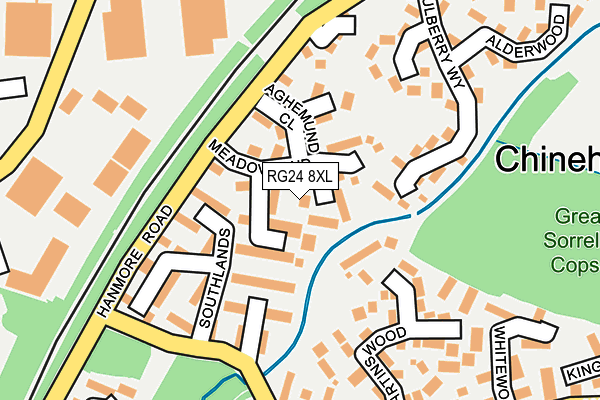 RG24 8XL map - OS OpenMap – Local (Ordnance Survey)