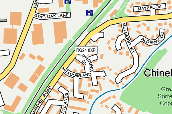 RG24 8XP map - OS OpenMap – Local (Ordnance Survey)