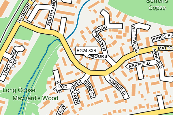 RG24 8XR map - OS OpenMap – Local (Ordnance Survey)
