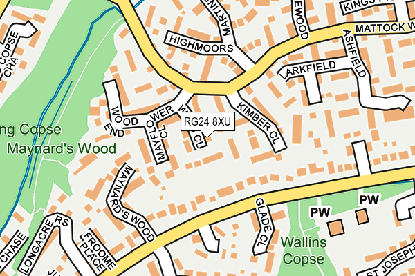 RG24 8XU map - OS OpenMap – Local (Ordnance Survey)