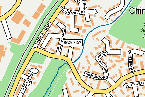 RG24 8XW map - OS OpenMap – Local (Ordnance Survey)