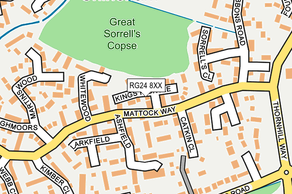 RG24 8XX map - OS OpenMap – Local (Ordnance Survey)