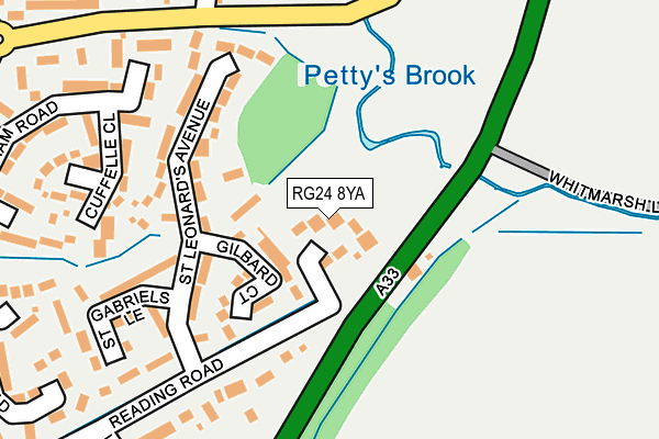 RG24 8YA map - OS OpenMap – Local (Ordnance Survey)