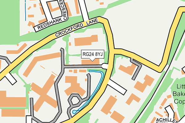 RG24 8YJ map - OS OpenMap – Local (Ordnance Survey)
