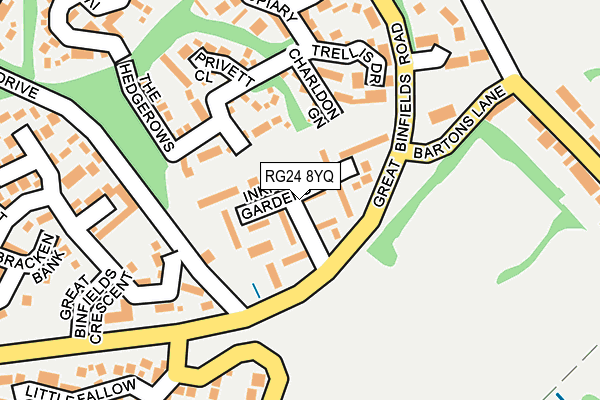 RG24 8YQ map - OS OpenMap – Local (Ordnance Survey)