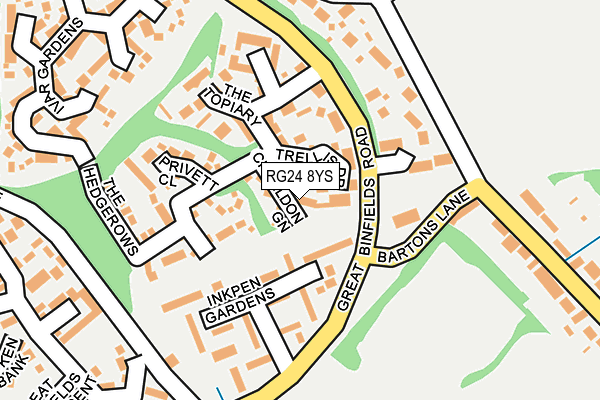 RG24 8YS map - OS OpenMap – Local (Ordnance Survey)