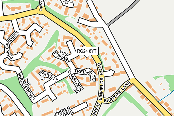 RG24 8YT map - OS OpenMap – Local (Ordnance Survey)