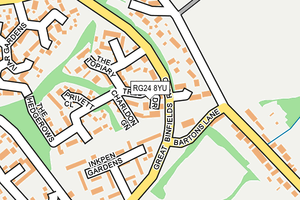 RG24 8YU map - OS OpenMap – Local (Ordnance Survey)