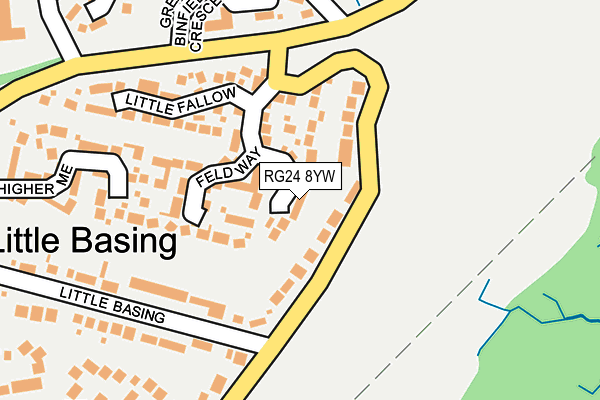 RG24 8YW map - OS OpenMap – Local (Ordnance Survey)