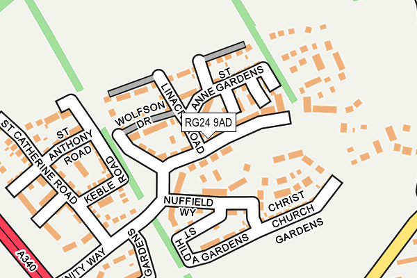 RG24 9AD map - OS OpenMap – Local (Ordnance Survey)