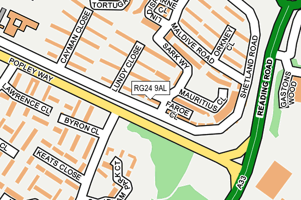 RG24 9AL map - OS OpenMap – Local (Ordnance Survey)
