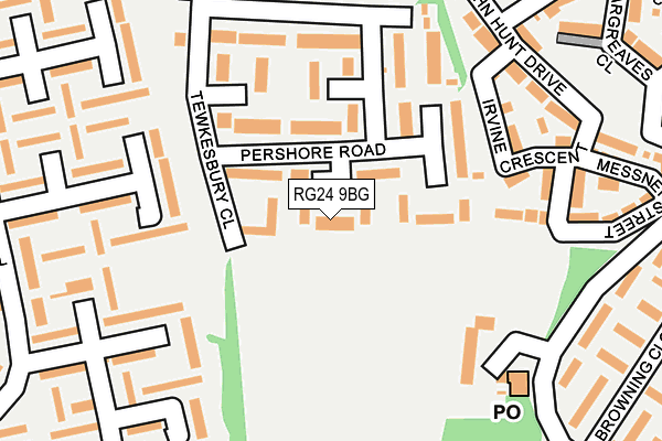 RG24 9BG map - OS OpenMap – Local (Ordnance Survey)