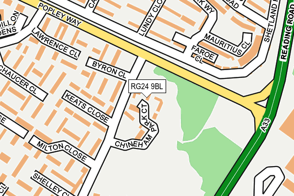 RG24 9BL map - OS OpenMap – Local (Ordnance Survey)