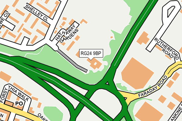 RG24 9BP map - OS OpenMap – Local (Ordnance Survey)