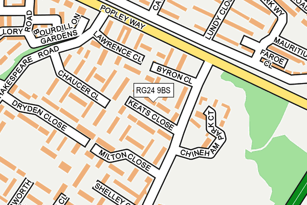 RG24 9BS map - OS OpenMap – Local (Ordnance Survey)