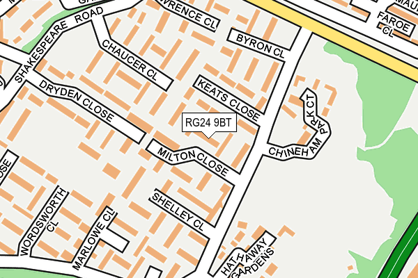 RG24 9BT map - OS OpenMap – Local (Ordnance Survey)