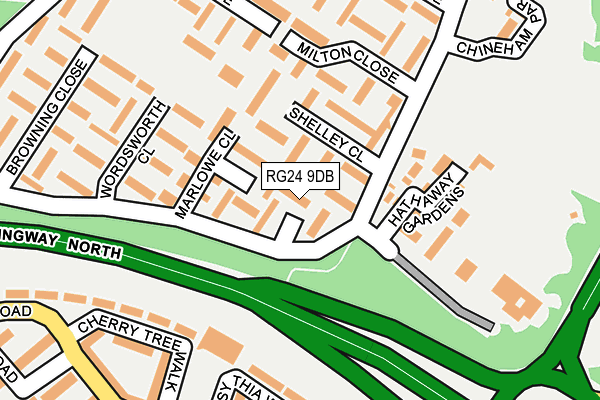 RG24 9DB map - OS OpenMap – Local (Ordnance Survey)