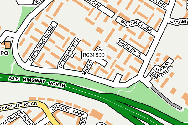 RG24 9DD map - OS OpenMap – Local (Ordnance Survey)