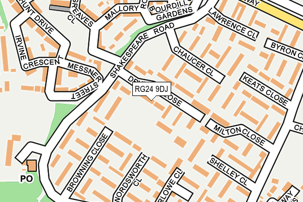 RG24 9DJ map - OS OpenMap – Local (Ordnance Survey)